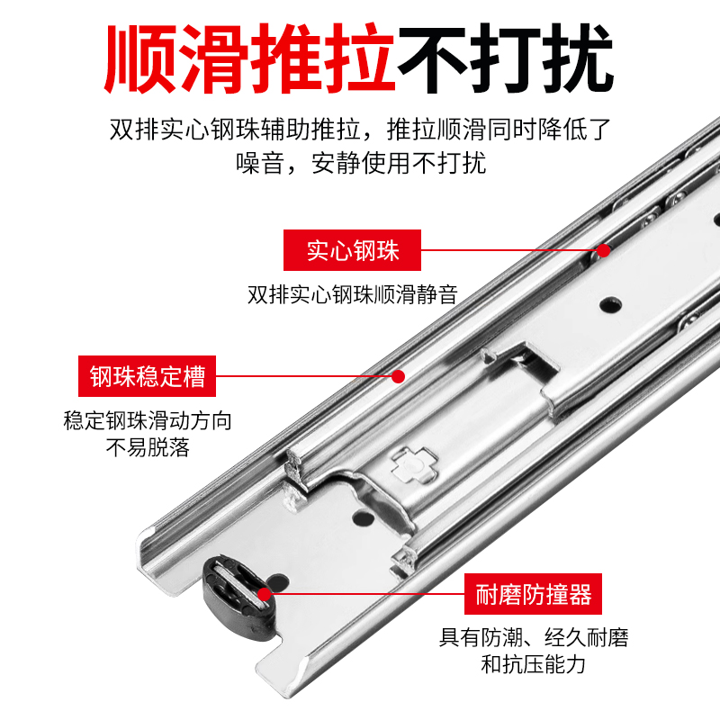 51mm宽系列重型滑轨IDB11/IDB10线性滑轨三节导轨SRH150/SRRH150 - 图2