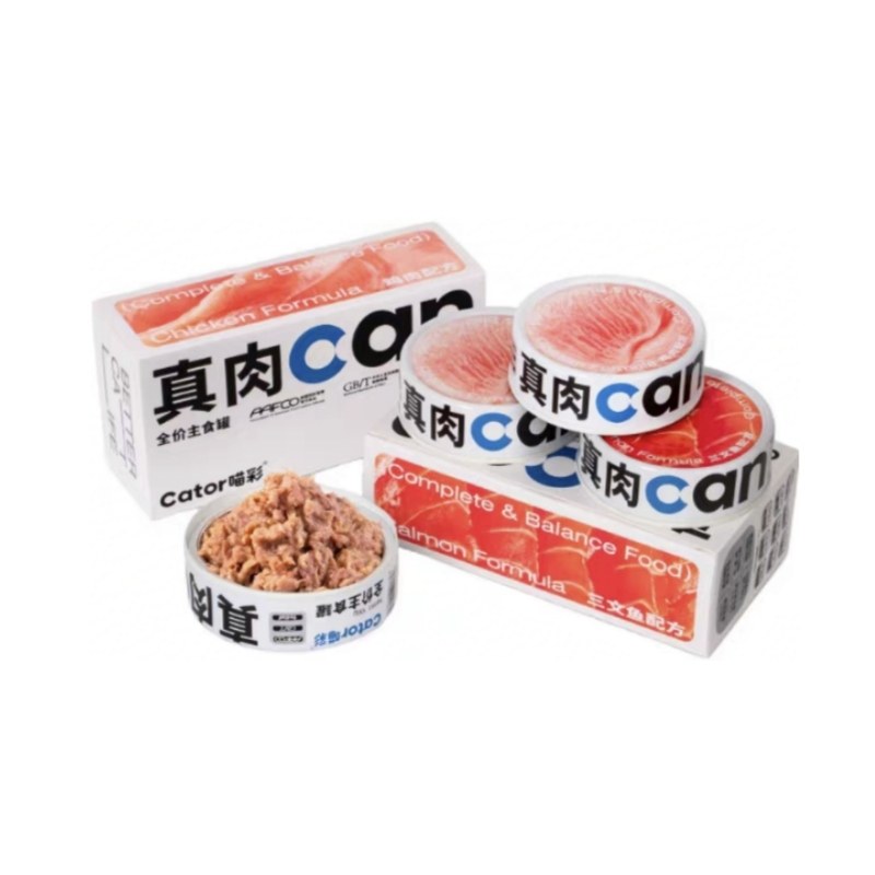 喵彩真肉全价主食罐鸡肉三文鱼猫咪宠物营养高蛋白鲜肉100g*4罐,淘宝优惠券,粉丝福利购,淘宝优惠卷