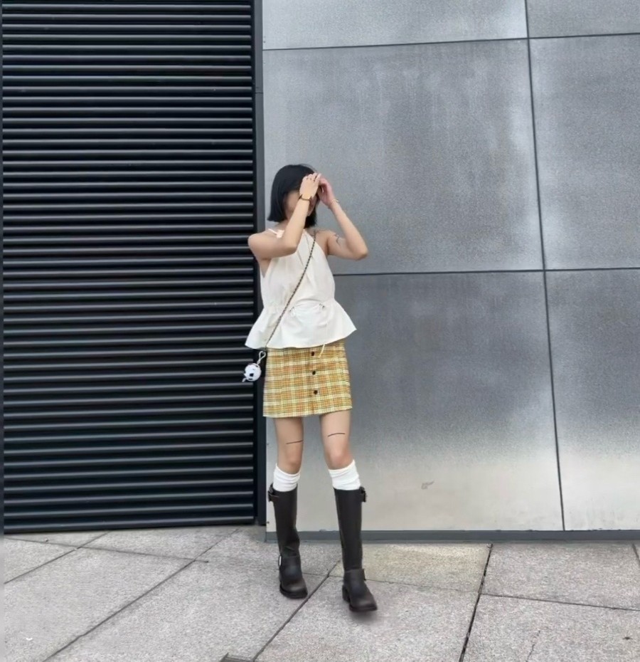 复古做旧擦色方圆头中筒靴2025年秋冬新款英伦风皮带扣骑士靴女潮,淘宝优惠券,粉丝福利购,淘宝优惠卷