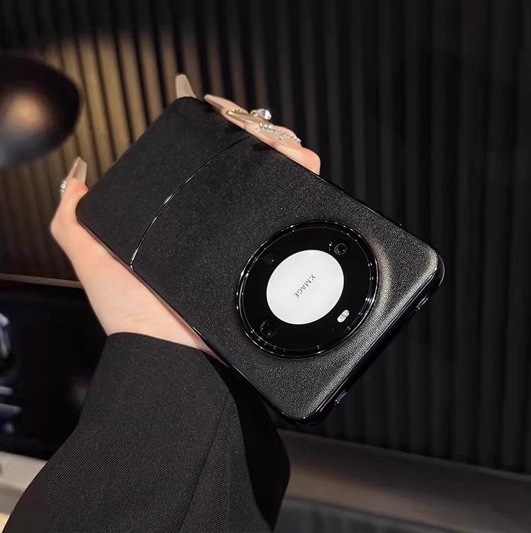 适用华为mate80pro手机壳超薄酒红皮纹mate70pro新款保护套mate60轻奢高级感女80promax全包防摔mate60RS简约 - 图0