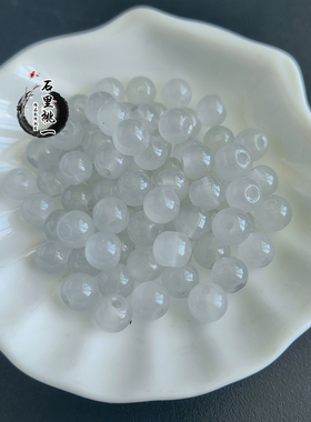 6mm仿玉石琉璃珠单色散珠