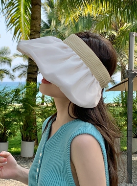 遮阳帽海边出游女夏季大檐防晒帽