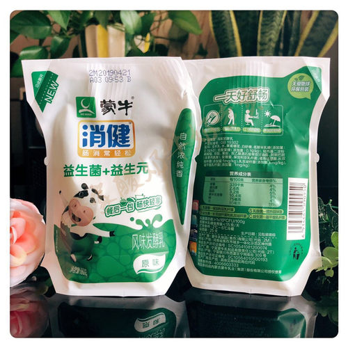 蒙牛酸奶消健益生菌+益生元浓缩酸奶风味发酵乳180g*12袋 - 图0