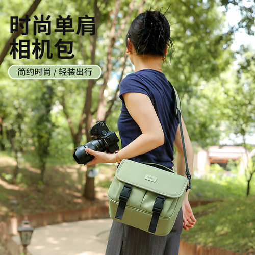 佳能单反收纳相机包富士微单包镜头防水适用索尼摄影包单肩便携包-图1
