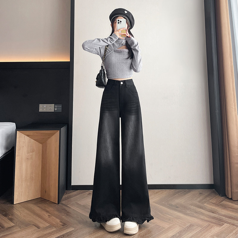 复古怀旧休闲阔腿宽松时尚牛仔裤女,淘宝优惠券,粉丝福利购,淘宝优惠卷