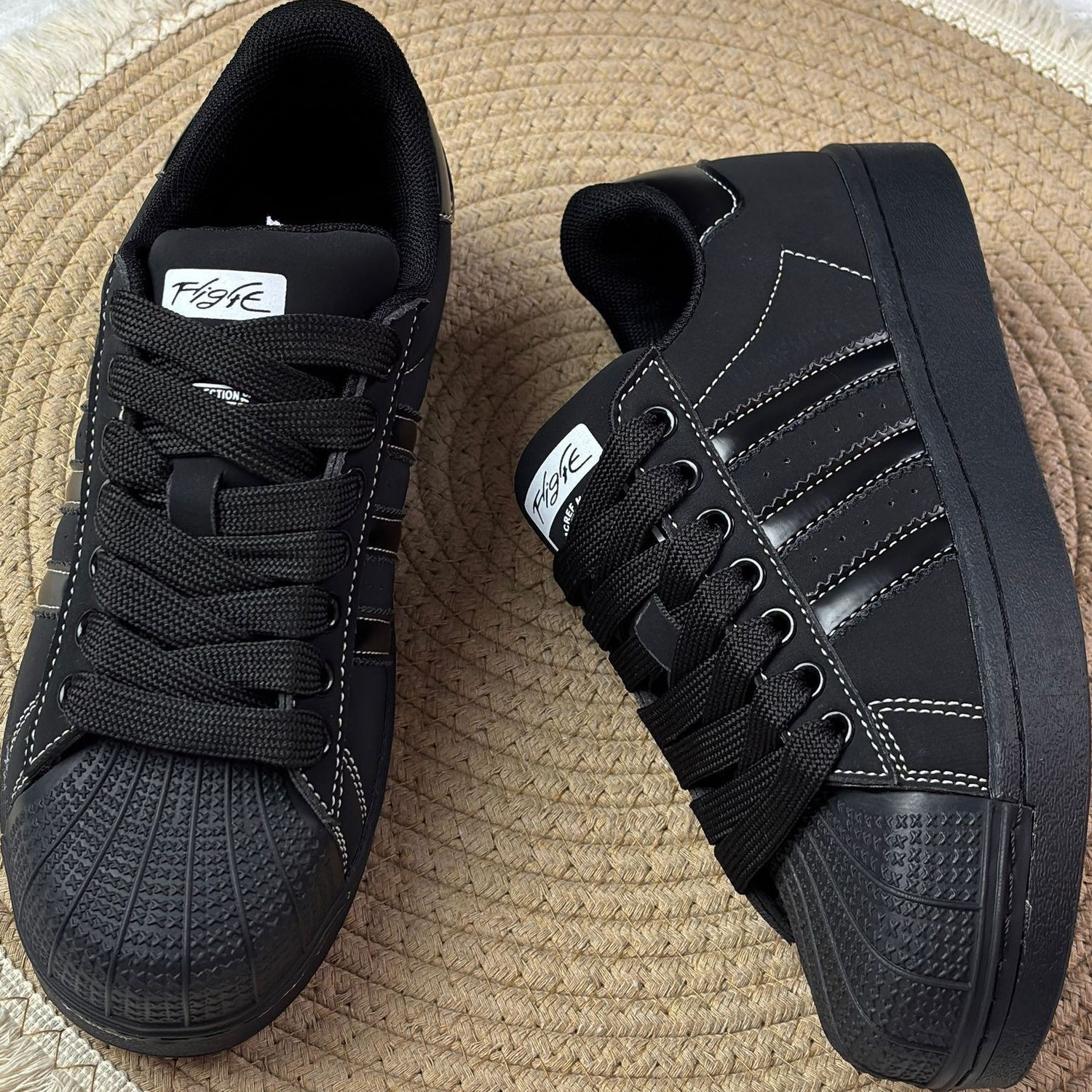 跃莱克2025新款秋季男鞋黑武士厚底闲运动鞋黑色贝壳头男女运动鞋,淘宝优惠券,粉丝福利购,淘宝优惠卷