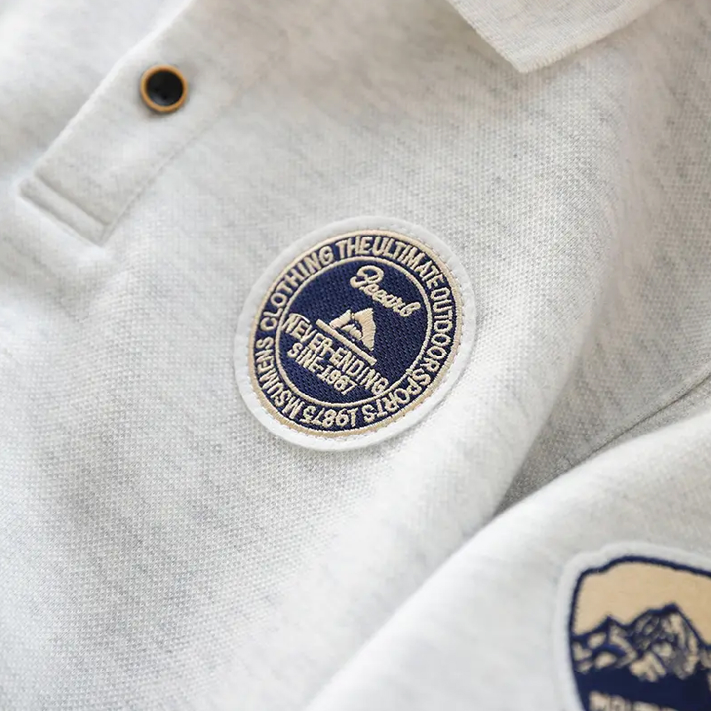 男童长袖POLO衫2025初秋新款儿童时尚帅气刺绣翻领大童休闲上衣潮 - 图2