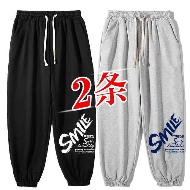ດູໃບໄມ້ລົ່ນຜູ້ຊາຍ trendy ບາງບວກຂະຫນາດບວກຂະຫນາດວ່າງ slimming trendy leggings ກິລາກະທັດຮັດ trousers sweatpants ແບບອາເມລິກາ