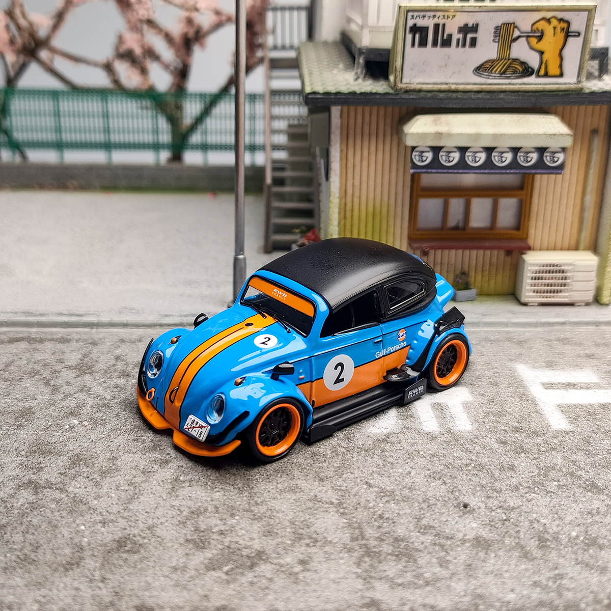 现货HKM 1:64 RWB Beetle 爆改甲壳虫概念车gulf涂装合金汽车模型 - 图2