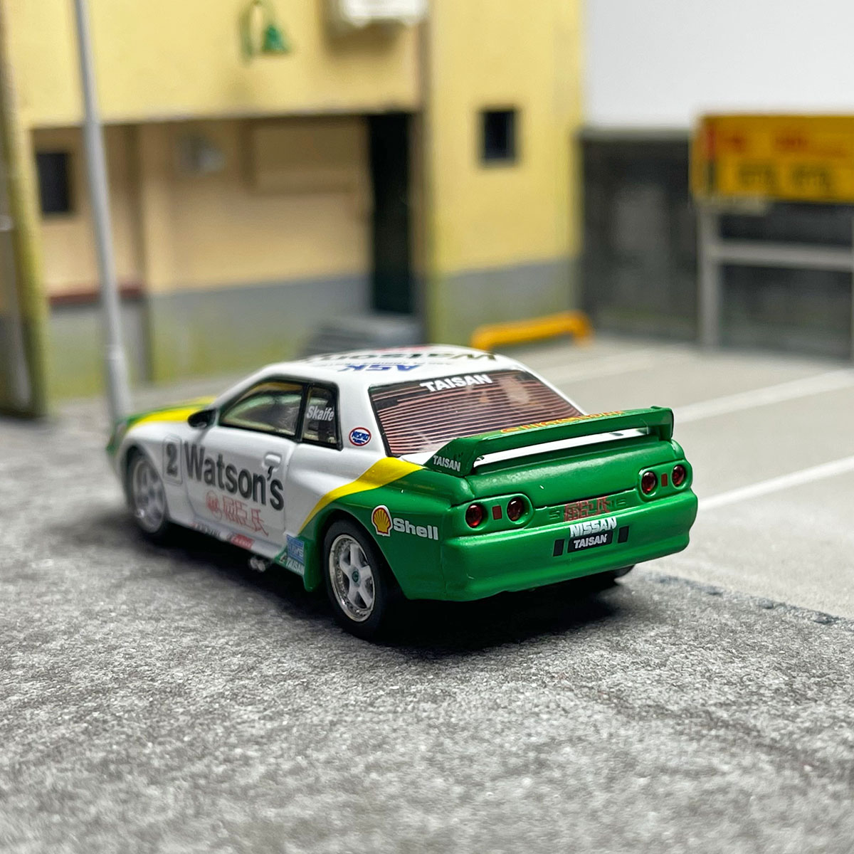 TSM MINI GT 1:64尼桑GTR32日产GTR 1991 Macau合金汽车模型-图3