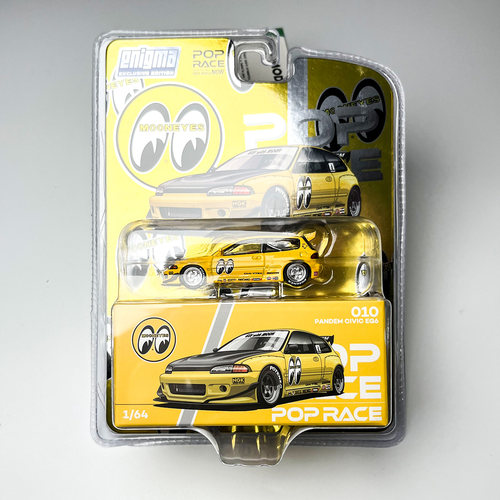 POPRACE 1:64 本田 思域 EG6 MK5 月亮眼 改装 合金汽车模型 - 图1