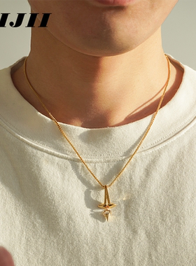 链界LIJII十字星小众金色项链