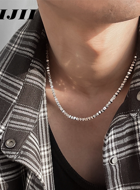 925纯银碎银简约百搭项链