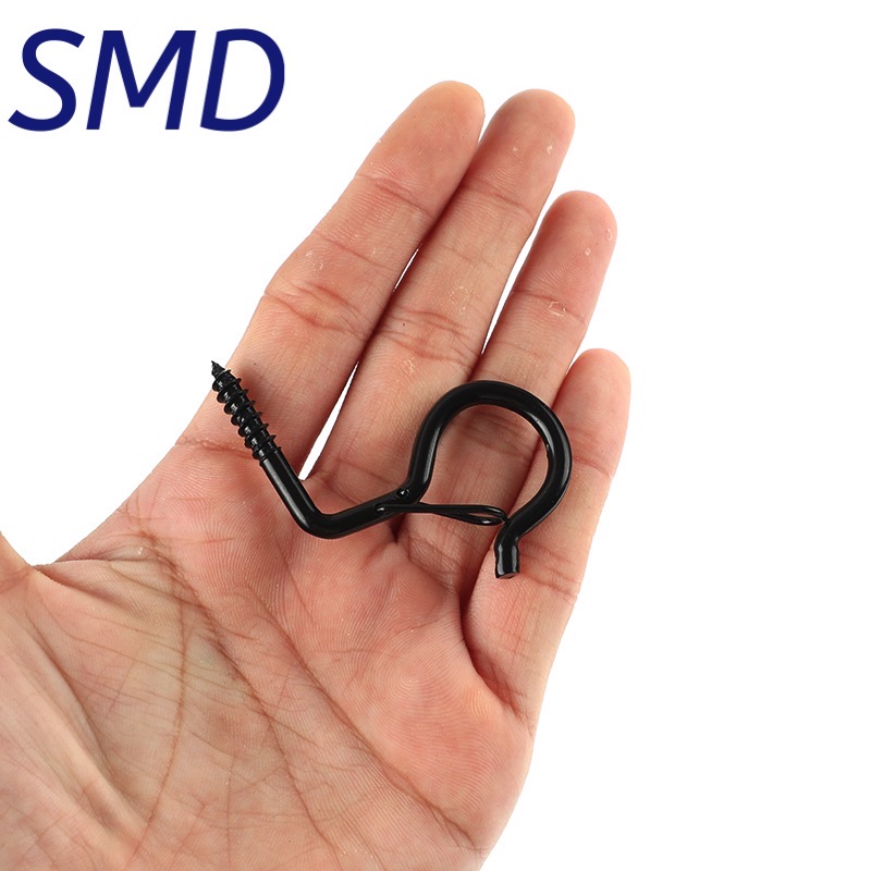 Q形挂钩悬挂吊篮吊钩螺丝 防脱落黑螺纹吊钩螺栓问号勾彩灯羊眼钩,淘宝优惠券,粉丝福利购,淘宝优惠卷