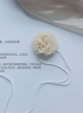系带款项圈温柔花朵女气质choker