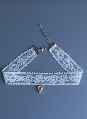 白蕾丝搭配甜美裙子夏季颈链项圈