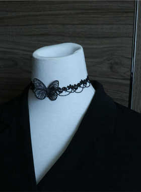 蝴蝶气质甜美蕾丝项圈系带款包邮