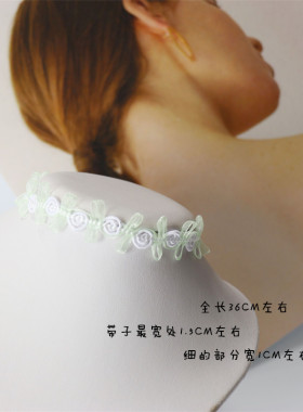 拍三免一清新手作花朵少女感项链