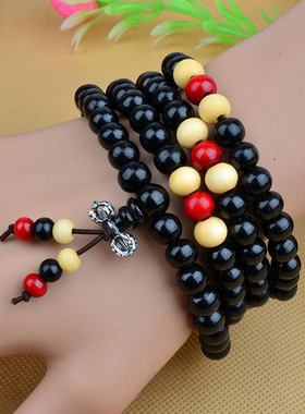 8毫米手串珠仿小叶紫檀佛珠首饰手链108创意地摊货源木珠佛珠手链