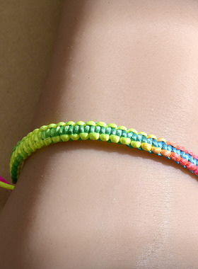 手工编织红绳手链可调节大小端午节五彩绳平结红绳手链