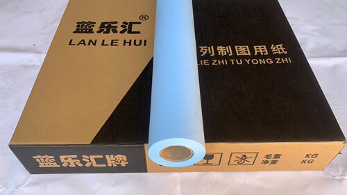 2寸芯620mm*50m米A1卷筒双面蓝色工程绘图纸喷墨蓝图纸蓝图打印纸 - 图2