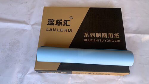 2寸芯620mm*50m米A1卷筒双面蓝色工程绘图纸喷墨蓝图纸蓝图打印纸 - 图0