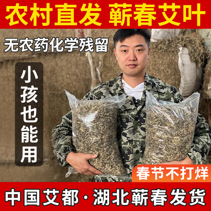 湖北蕲艾叶干艾草散装家用泡脚哎叶去濕气宝宝艾嵩草泡澡哎草 - 图0