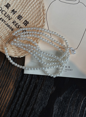 徐琳STUDIO 欧美宫廷感巴洛克多层珍珠异形吊坠choker项链