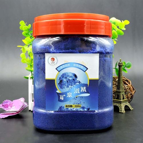 矿泉浴精/浴晶净化水质水变蓝色浴室游泳池浴池浴精浴盐矿泉浴粉 - 图0