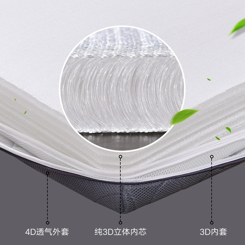 穗欣全3D床垫可水洗透气1.2米1.5m1.8米空气纤维丝定制4D5D6D床垫,淘宝优惠券,粉丝福利购,淘宝优惠卷