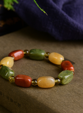 天然金丝玉随形金丝玉