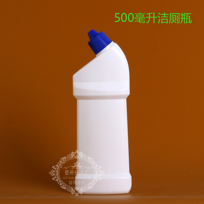 批发500毫升洁厕灵塑料瓶600ml洁厕剂歪嘴瓶挤压瓶清洗剂瓶空瓶子 - 图1