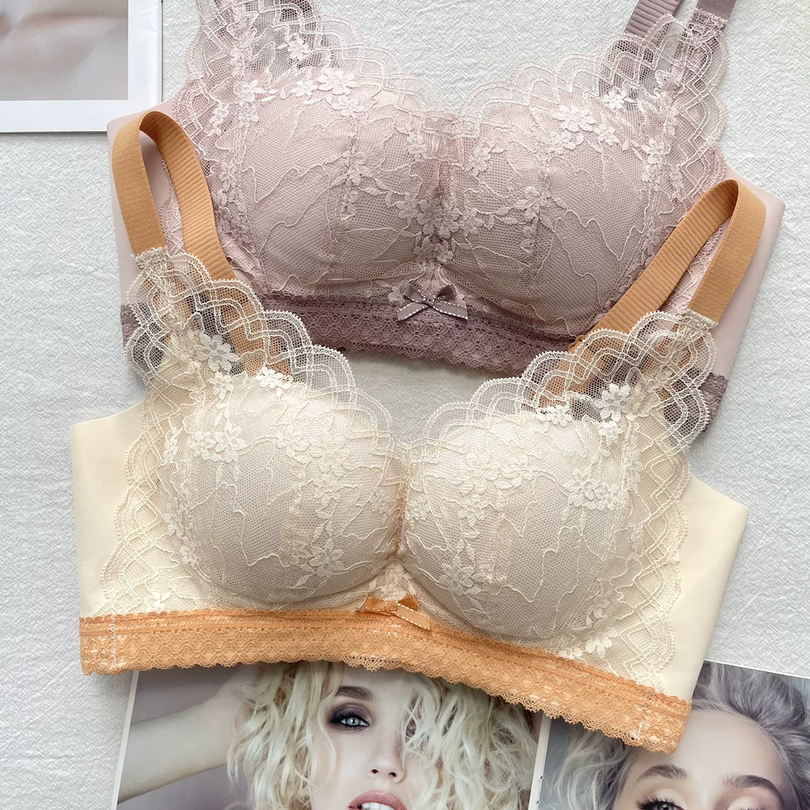 Push up bra, underwear, supporting wireless bra, bra top