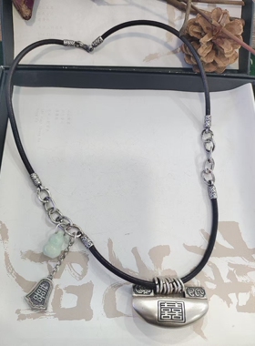 925纯银复古时尚简约风潮高级感项链手工银（直播间询价）