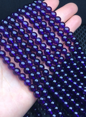 6A级精品乌拉圭紫水晶多圈手链新货女生单圈紫色手串饰品项链