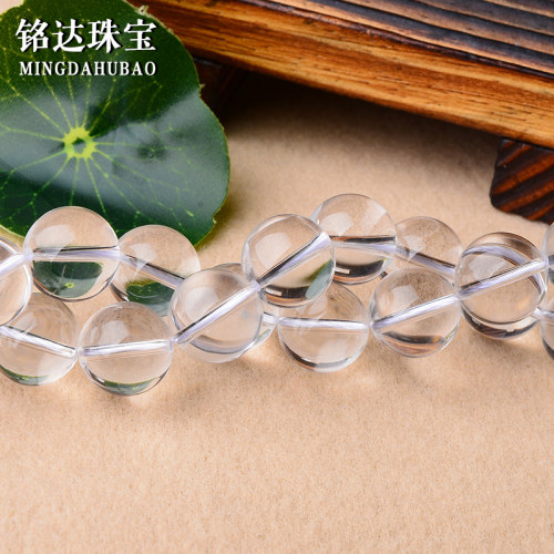 天然净体白水晶散珠子DIY男女手链圆珠配件培育白水晶串珠半成品 - 图2