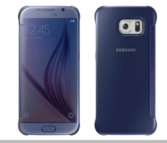 【官方正品】智能三星galaxy s6手机壳直屏g9200原装插卡式皮套g9208保护套g9209手机套翻盖镜面简约高档男女 - 图1