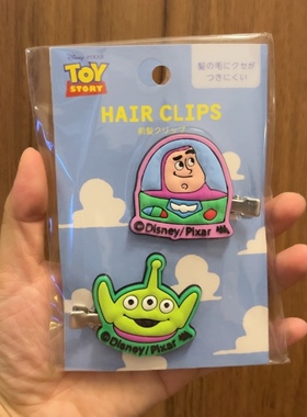 全新日本迪士尼玩具总动员巴斯光年三眼仔奇奇蒂蒂发夹边夹发饰