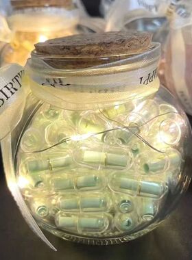情书胶囊许愿纸条纸卷胶囊透明幸运星瓶男女朋友礼物生日礼物手工