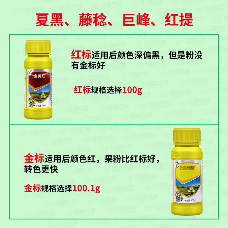 金美红 5%诱抗素S催红剂夏黑巨峰红提葡萄着色调节剂农用龙蟒福生 - 图0