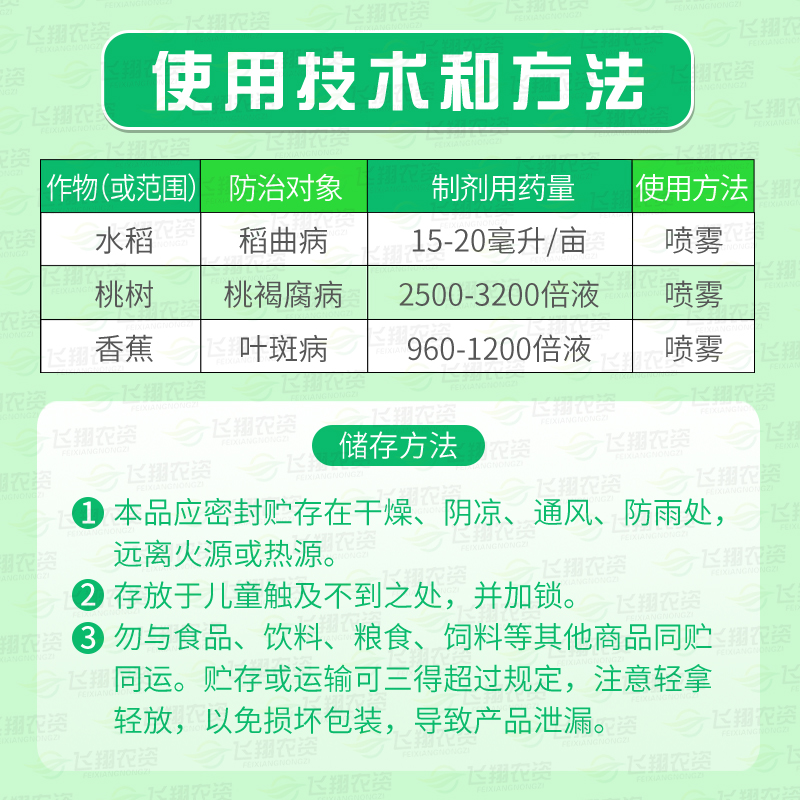 陶氏益农应得科迪华腈苯唑葡萄月季黑痘桃褐腐病稻曲病农药杀菌剂-图1