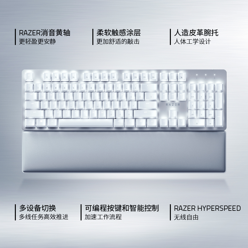 Razer雷蛇Pro Type Ultra无线蓝牙USB三模生产力办公背光机械键盘-图0