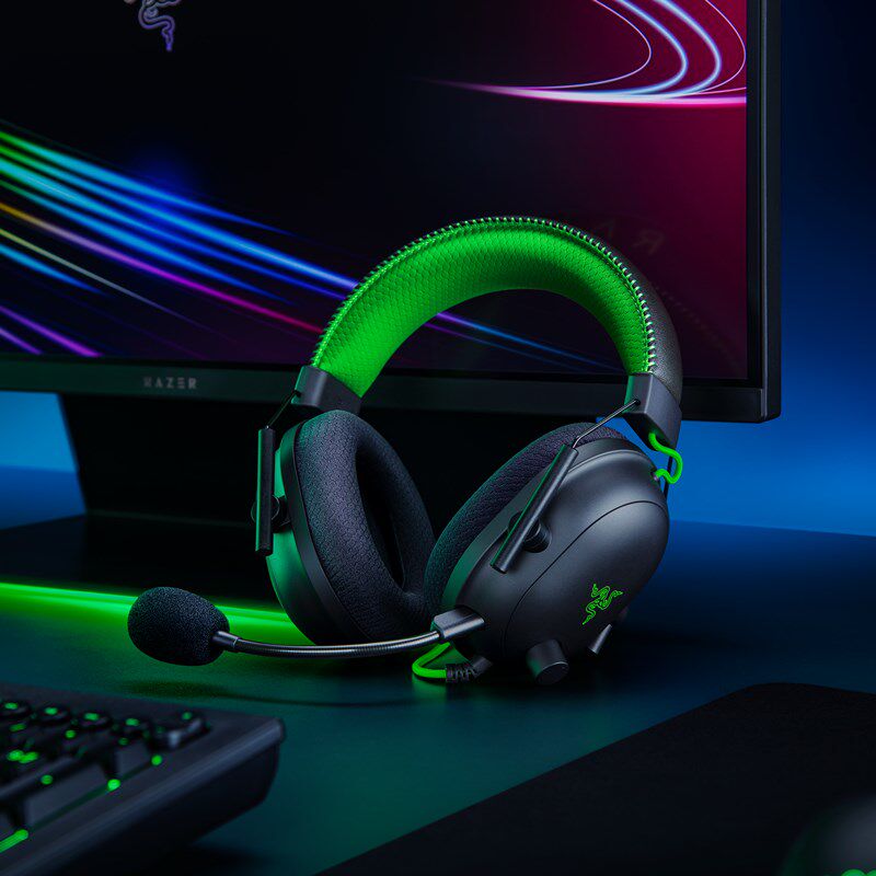 Razer雷蛇旋风黑鲨V2头戴式SE特别版7.1声道CSGO电竞游戏耳机麦_虎窝淘