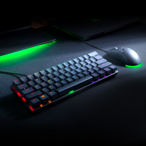 Razer雷蛇猎魂光蛛mini迷你版61键光轴电竞游戏笔记本RGB机械键盘 - 图1