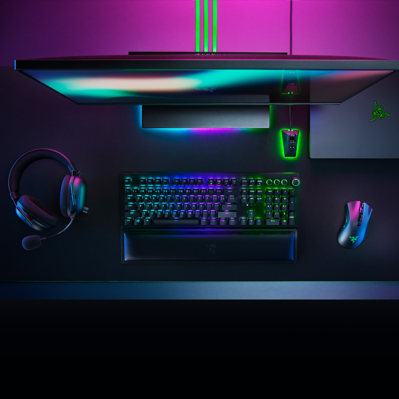 Razer雷蛇黑寡妇蜘蛛V3无线版Pro蓝牙USB游戏电竞腕托RGB机械键盘-图3