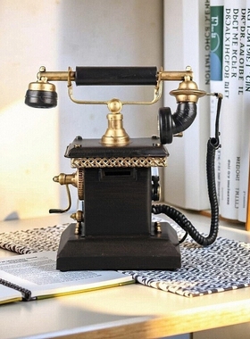 民国老式电话机复古手摇转盘座机
