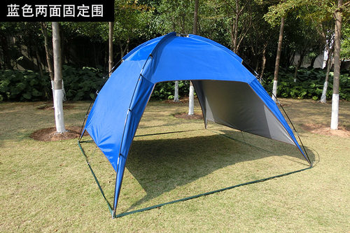 野外钓鱼简易家庭超大天幕帐篷户外遮阳棚防晒防雨沙滩棚4-6人棚 - 图0
