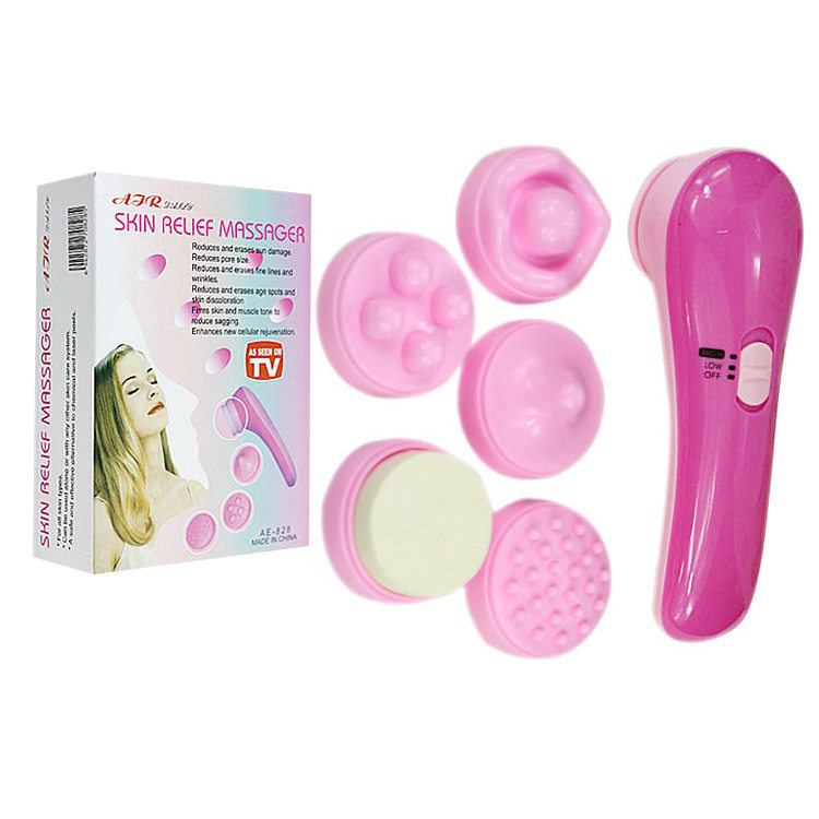 新品推荐女士洗脸仪面部按摩器五合一多功能震动美容仪脸部