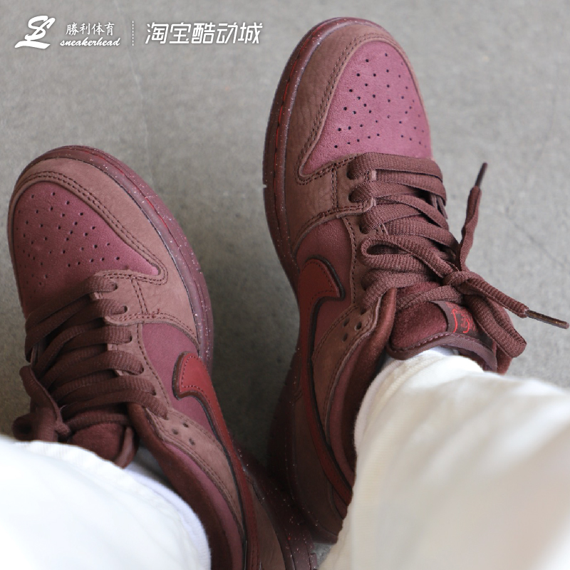 Nike SB Dunk Low Burgundy Crush酒红情人节低帮板鞋 FN0619-600 - 图2