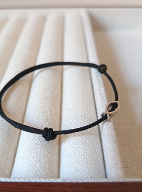 925镂空银鱼手工编织手绳